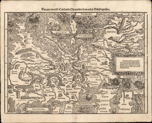 1548/ 1606 Johann Stumpf Map of Europe