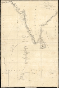 1811 Horsburgh Blueback Chart of the Indian Ocean and Coasts