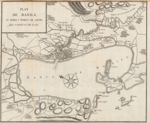 1787 Gongora Map of Manila and Manila Bay, Philippines