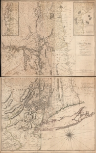 1775 Montresor Map of New York and Vermont