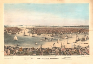 1848 Foreman and Brown Bird's-Eye View of New York City from Williamsburg