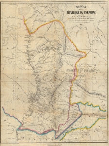 1861 Vandermaelen / du Graty Map of Paraguay