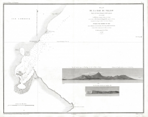 1837 Tardieu Chart of the Eastern Coast of Lombok Island, Indonesia