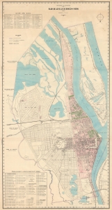 1935 Service Géographique de l'Indochine Wall Map of Phnom Penh, Cambodia