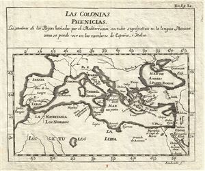 Las Colonias Phenicias. : Geographicus Rare Antique Maps