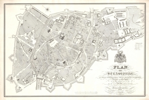 1823 Senefelder Map of Strasbourg, France