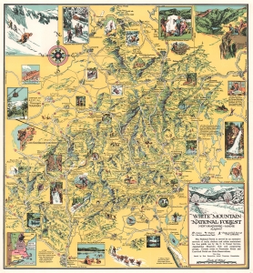 1940 Culverwell Pictorial Map of White Mountain National Forest, New Hampshire