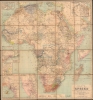 1886 Liebenow Folding Wall Map of Africa - Scramble for Africa