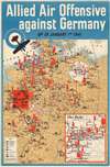 1941 British Propaganda Map of Allied Air Attacks on Germany