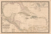1845 Brué and Picquet Map of the West Indies and Central America