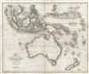 1814 Playfair Map of Australia, Indonesia, and Micronesia