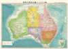 1943 or Showa 18 World War II Era Japanese Map of Australia