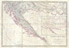 1852 S.D.U.K. Pocket Map of the Balkans: Croatia, Dalmatia, Sclavonia