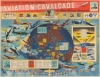 1944 Albert Richard Pictorial Broadside Map Promoting U.S. Military Aviation