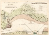 1744 Bellin Map of the River Approach to Quebec City, Canada