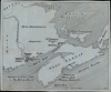 1925 Kennard Thomson Manuscript Map of Tidal Barrages on the Bay of Fundy