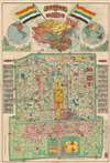 1925 Republic of China Map office Propaganda Map of Beijing / Peking