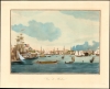 1835-40 Garneray Aquatint View of Boston Harbor