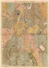 1920 Boeck City Plan or Map of Brussels, Belgium