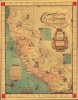 1954 Dicus Pictorial Historical Map of California