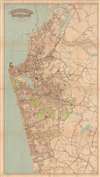 1926 Wickwar Map of Colombo, Sri Lanka / Ceylon