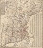 1905 Blanchard Map of New England Electric Railways, Roads, and Railroads