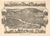 1882 C. J. Corbin Bird's-Eye View Map of Corning, New York