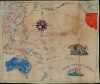 1945 Bennett Manuscript Map of the WWII Pacific Theater Cruise of the U.S.S. <i>Salt Lake City</i>