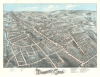 1875 Bailey Bird's-Eye View of Danbury, Connecticut