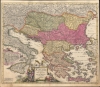 1710 Homann Map of Greece and the Balkans