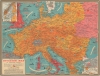 1944 Turner Pictorial Map of Europe Just After the D-Day Invasion of France