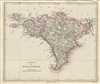 1854 Pharoah and Company Map of the Krishna District or Masulipatam, Andhra Pradesh, India