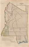 1845 Bradford Map of Mississippi / The Surveying District South of Tennessee