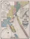 1886 William Baird Patton Map of Duluth, Minnesota