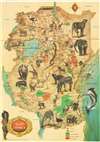 1970 Moghul Pictorial Map of East Africa (Kenya, Tanzania, Uganda)