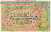 1935 Reid Pictorial Map of Edinburgh and Leith, Scotland