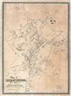 1851 Bevan Wall City Plan or Map of Elizabethtown (Elizabeth), New Jersey