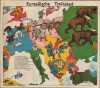 1914 Verlagsgesellschaft Union Serio-Comic Map, European 'Hunting Party'