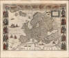 1617 / 1634 Willem Blaeu Carte-a-Figures of Europe