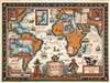 1938 Harbold Pictorial Map of the World and its Pirates