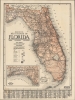 1924 Clason Map of Florida Promoting Orwin Manor, Orlando and Winter Park