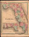 1864 Schonberg Map of Florida