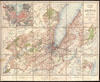 1929 Briquet Map of Geneva and Lake Geneva, Switzerland