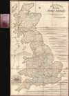 1839 Bradshaw Railroad Map of Great Britain