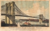 The Great East River Suspension Bridge. Connecting the Cities of New York and Brooklyn. View from Brooklyn, Looking West. - Main View Thumbnail