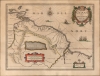 1629/ 1670 Blaeu Map of Guiana, Venezuela and El Dorado