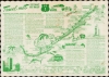 1960 Travelmat Place Mat Map of Highway 1 in Florida: Parrotheads Take Note