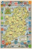 1969 Bullock Pictorial Historical Map of Ireland