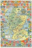 1969 Bullock Pictorial Historical Map of Scotland