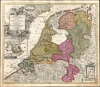 1702 / 1710 Homann Map of the Netherlands, Southeast Asia, and New York